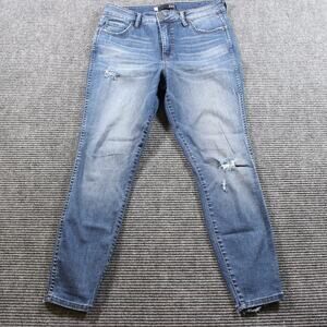 KUT From The Kloth Jeans Women's 8 Blue Distressed Skinny Raw Hem Stretch